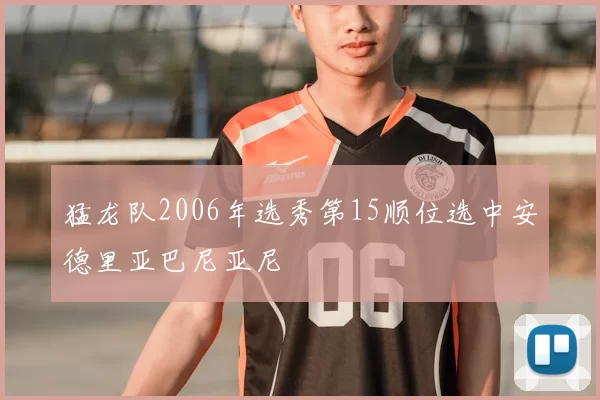 猛龙队2006年选秀第15顺位选中安德里亚巴尼亚尼